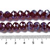 Electroplate Transparent Glass Beads Strands EGLA-XCP0001-16-5