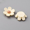 Opaque Resin Flower Cabochons LS-CRES-WH0010-053A-01-2
