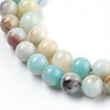 Natural Flower Amazonite Beads Strand G-E487-49-3