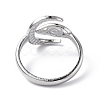 Tarnish Resistant 304 Stainless Steel Open Cuff Ring Finding X-RJEW-C046-05P-3