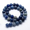 Dyed & Heated Natural Blue Aventurine Beads Strands G-I199-24-4mm-2