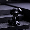 Natural Obsidian Carved Dog Statue PW-WG97821-12-1