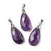 Natural Amethyst Pendants G-L614-D03-P03-1