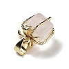 Natural Rose Quartz Gift Box Charms G-P523-01G-01-2