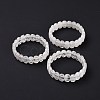 Natural Quartz Crystal Oval Beaded Stretch Bracelet G-E010-01P-3