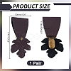 1 Pair Leaf Leather Buckles KEYC-HY0001-39-2