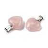 Natural Rose Quartz Pendants G-I311-A13-2
