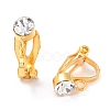 Brass Clip-on Earring Findings KK-C219-01G-2