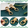 PandaHall Elite 2Pcs Brass Swivel Snap Hook Clasps FIND-PH0018-33-4