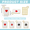 40Pcs 4 Styles Alloy Enamel Pendants ENAM-PH0003-05-2