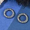 Twisted Ring 316 Surgical Stainless Steel Hoop Nose Rings EJEW-G416-19E-AS-2