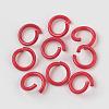Spray Painted Iron Open Jump Rings IFIN-F149-F19-1