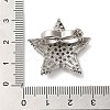 Rack Plating Brass Micro Pave Clear Cubic Zirconia Twister Clasps KK-F863-06P-3