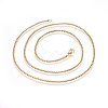 304 Stainless Steel Rolo Chain Necklaces NJEW-L047-02B-G-2