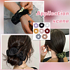 8Pcs 8 Colors Polyester Elastic Hair Accessories OHAR-FG0001-07-5
