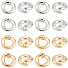 20Pcs 2 Colors Brass Locking Jump Rings KK-BBC0023-07A-1