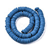 Flat Round Handmade Polymer Clay Beads CLAY-R067-10mm-44-2