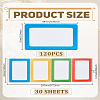 30 Sheets Brass Name Tag Waterproof Blank Stickers DIY-LP0004-06-2