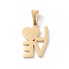 Valentine's Day PVD Vacuum Plating 304 Stainless Steel Pendants STAS-G284-14G-2