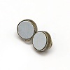 Column Brass Magnetic Clasps with Loops KK-M064-AB-NR-2