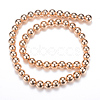Electroplate Non-magnetic Synthetic Hematite Bead Strands X-G-Q466-8mm-04-2