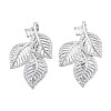 Brass Micro Pave Clear Cubic Zirconia Twister Clasps KK-N233-402P-2