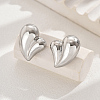 Brass Heart Stud Earrings HE1706-2