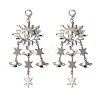 Alloy Sun Chandelier Earrings for Women EJEW-U028-01P-2