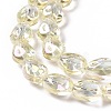 Transparent Electroplate Glass Beads Strands GLAA-C025-02C-5