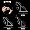 2 Sets Transparent Acrylic Template for Pet's Bandana FIND-AR0002-24-2