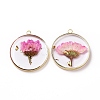 Transparent Clear Epoxy Resin Pendants RESI-L036-12G-11-1