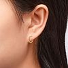 Unisex 925 Sterling Silver Hoop Earrings EJEW-AA00271-06G-5