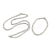 Brass Figaro Chain Bracelets & Necklaces for Women NJEW-U011-11P-1