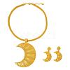 Brass Hollow Moon Pendant Necklaces & Earring Sets FS-WGD9A46-01-5