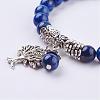 Natural Lapis Lazuli(Dyed) Stretch Bracelets BJEW-F262-A02-2