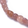 Natural Sunstone Bead Stretch Bracelets BJEW-K213-35-3