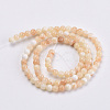 Natural Dyed Yellow Jade Gemstone Bead Strands X-G-R271-6mm-Y17-3