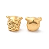Ion Plating(IP) 304 Stainless Steel Puppy Beads STAS-K152-01G-2