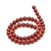 Grade A Natural Red Jasper Bead Strands X-G-P075-36-4mm-2