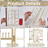 Iron Earring Display Folding Screen Stands with 3 Folding Panels EDIS-WH0070-01G-3