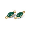 Antique Bronze Plated Brass Enamel Oval Links connectors X-KK-Q570-06C-2