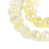 Anti-Tarnish Electroplate Glass Beads Strands GLAA-N064-8mm-02-4