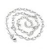 Non-Tarnish 304 Stainless Steel Coffee Bean Chain Necklaces NJEW-O123-01P-4