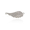 Brass Micro Pave Cubic Zirconia Links Connector Charms KK-WH0081-94P-1