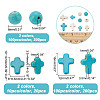240pcs 4 Styles Synthetic Turquoise Beads TURQ-AR0001-42-2