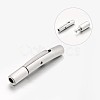 Tarnish Resistant Frosted Column 304 Stainless Steel Bayonet Necklace Clasps STAS-N065-07-1