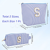 Letter S Polyester Makeup Storage Bag AJEW-WH20001-73B-2