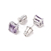 Rack Plating Brass Micro Pave Cubic Zirconia Stud Earrings EJEW-I304-01P-04-2