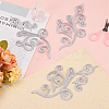 8 Pairs Ethnic Style Flower Pattern Computerized Embroidery Appliques PATC-GF0001-84A-4