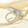 Brass Cuff Rings for Women RJEW-Q008-03P-5